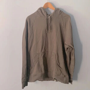 Mens American giant size large gray distressed basic hoodie made in USA 56913